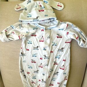 Kissy Kissy Newborn Gown and Hat